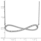 Sterling Shimmer Sterling Silver Rhodium-plated 18.5 inch 29 Stone CZ Infinity Symbol Necklace