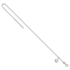 Sterling Silver Sun Charm 10 inch Plus 1 inch Extender - Total 11 inch Anklet