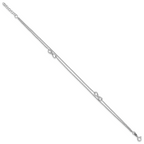 Sterling Silver Rhodium-plated 2-Strand Infinity 9 inch Plus 1 inch Extender - Total 10 inch Anklet