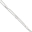 Sterling Silver 2-Strand Feathers 10 inch Plus 1 inch Extender - Total 11 inch Anklet
