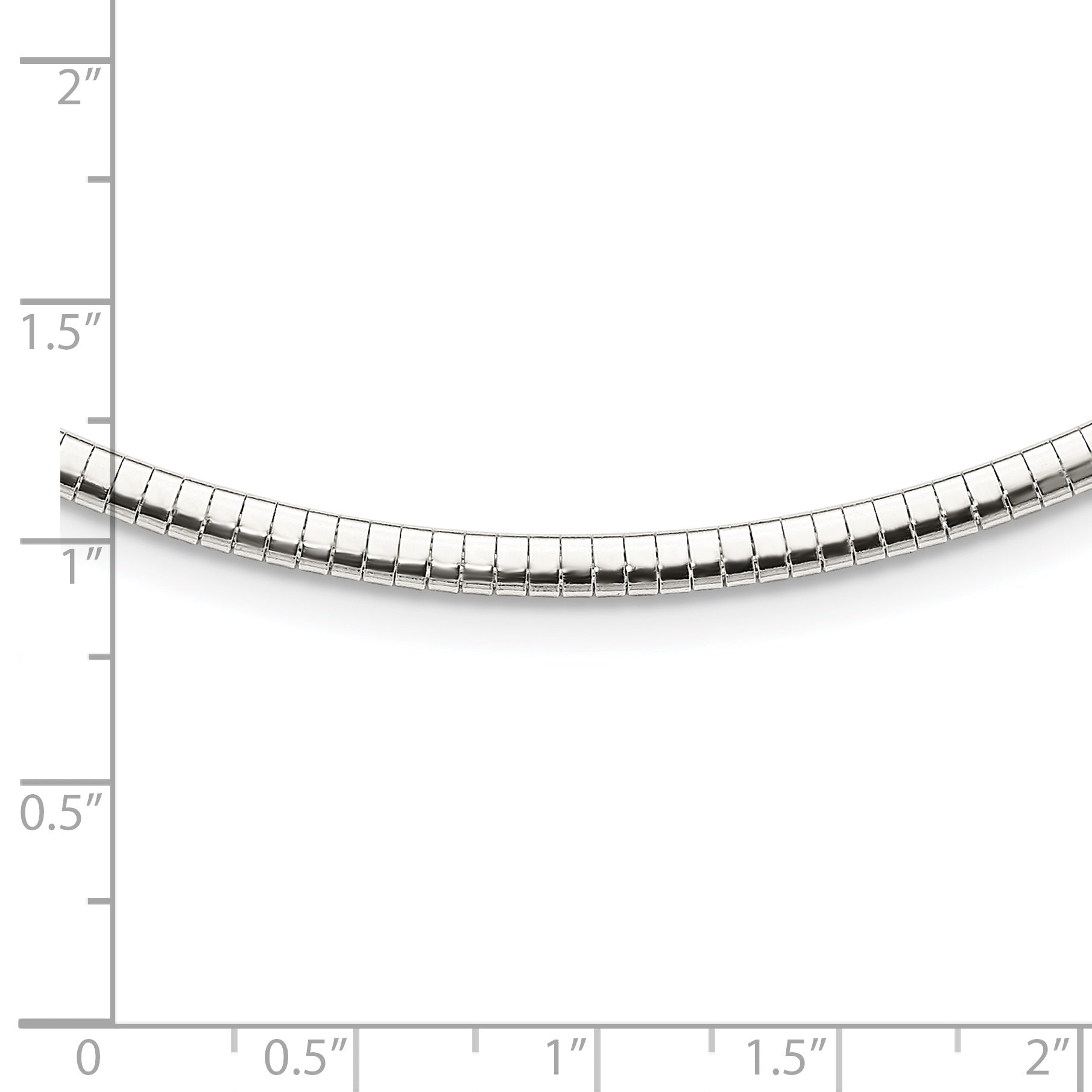 Sterling Silver 3.25mm With 2in. Ext Cubetto Chain