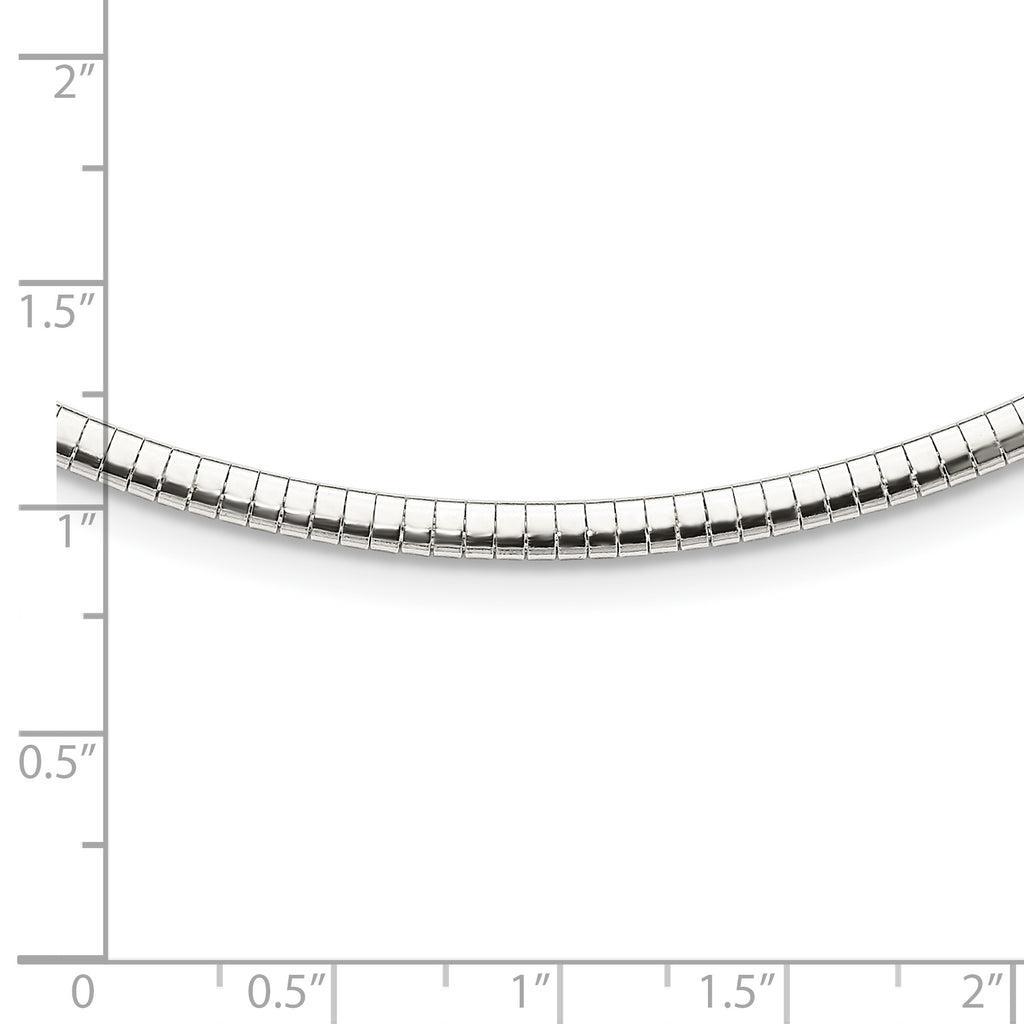 Sterling Silver 3.25mm With 2in. Ext Cubetto Chain