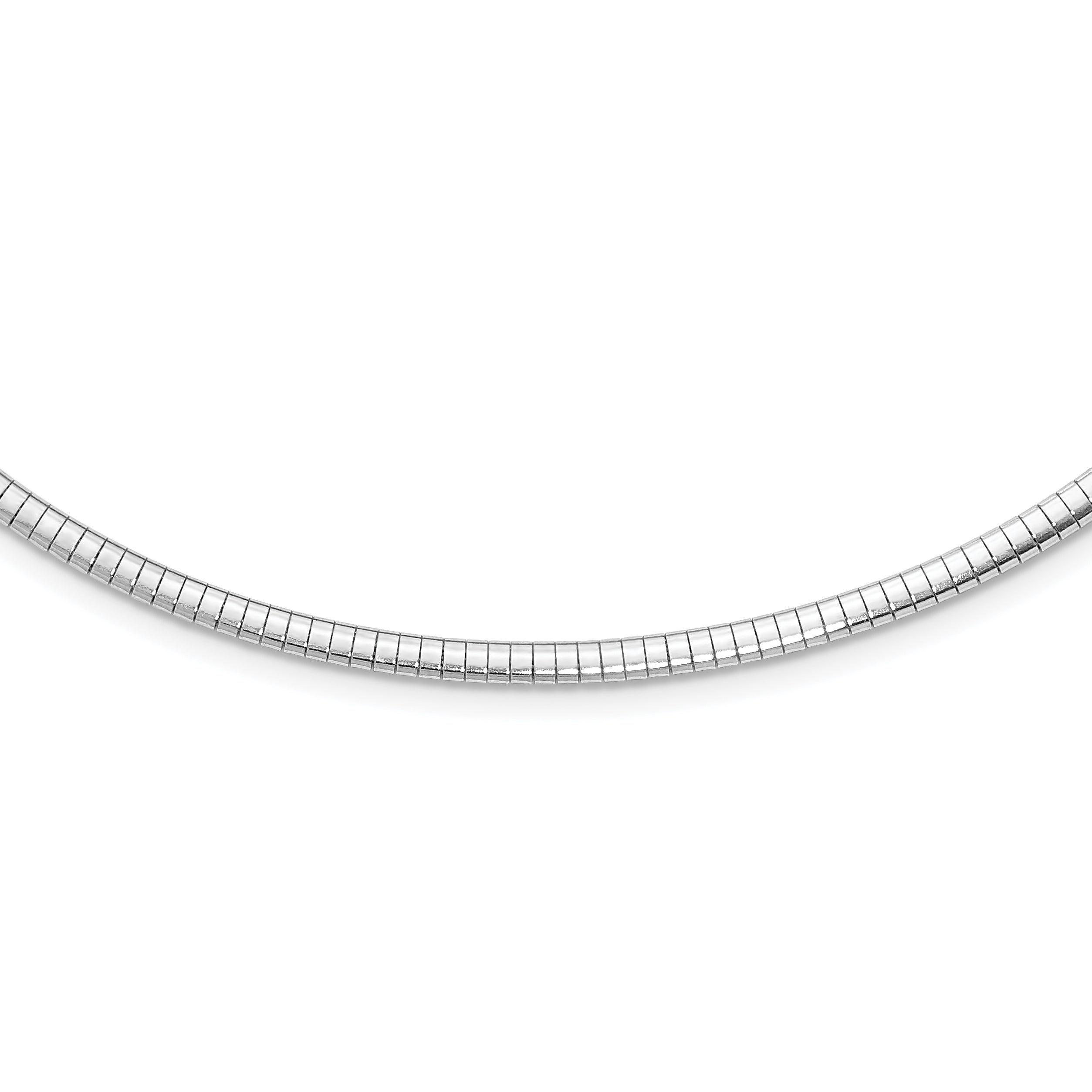 Sterling Silver Rhodium-plated 3.25mm With 2in. Ext Cubetto Chain Main image
