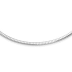 Sterling Silver Rhodium-plated 3.25mm With 2in. Ext Cubetto Chain