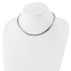 Sterling Silver Rhodium-plated 5.2mm With 2in. Ext Cubetto Chain
