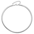 Sterling Silver Rhodium-plated 5.2mm With 2in. Ext Cubetto Chain