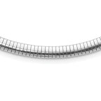 Sterling Silver Rhodium-plated 5.2mm With 2in. Ext Cubetto Chain