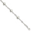 Sterling Silver Polished Heart 7.5in Bracelet