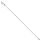 Sterling Silver 10inch Solid Polished Palm Tree Anklet