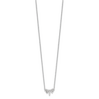 Sterling Silver Rhodium-plated CZ 18in Necklace