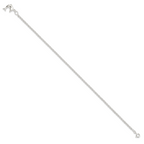 Sterling Silver 10inch Hollow Polished 3-D Dolphin Anklet