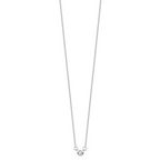 Sterling Silver Rhodium-plated 18in Bezel-set 5mm CZ Necklace