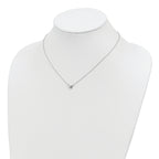 Sterling Silver Rhodium-plated 18in Bezel-set 5mm CZ Necklace