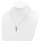 Sterling Silver Rhodium-plated Heart LOVE YOU MORE Necklace
