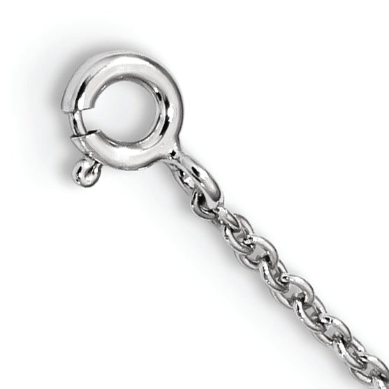 Sterling Silver Rhodium-plated Hearts With 2in ext. Y-Necklace