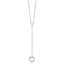 Sterling Silver Rhodium-plated Hearts With 2in ext. Y-Necklace