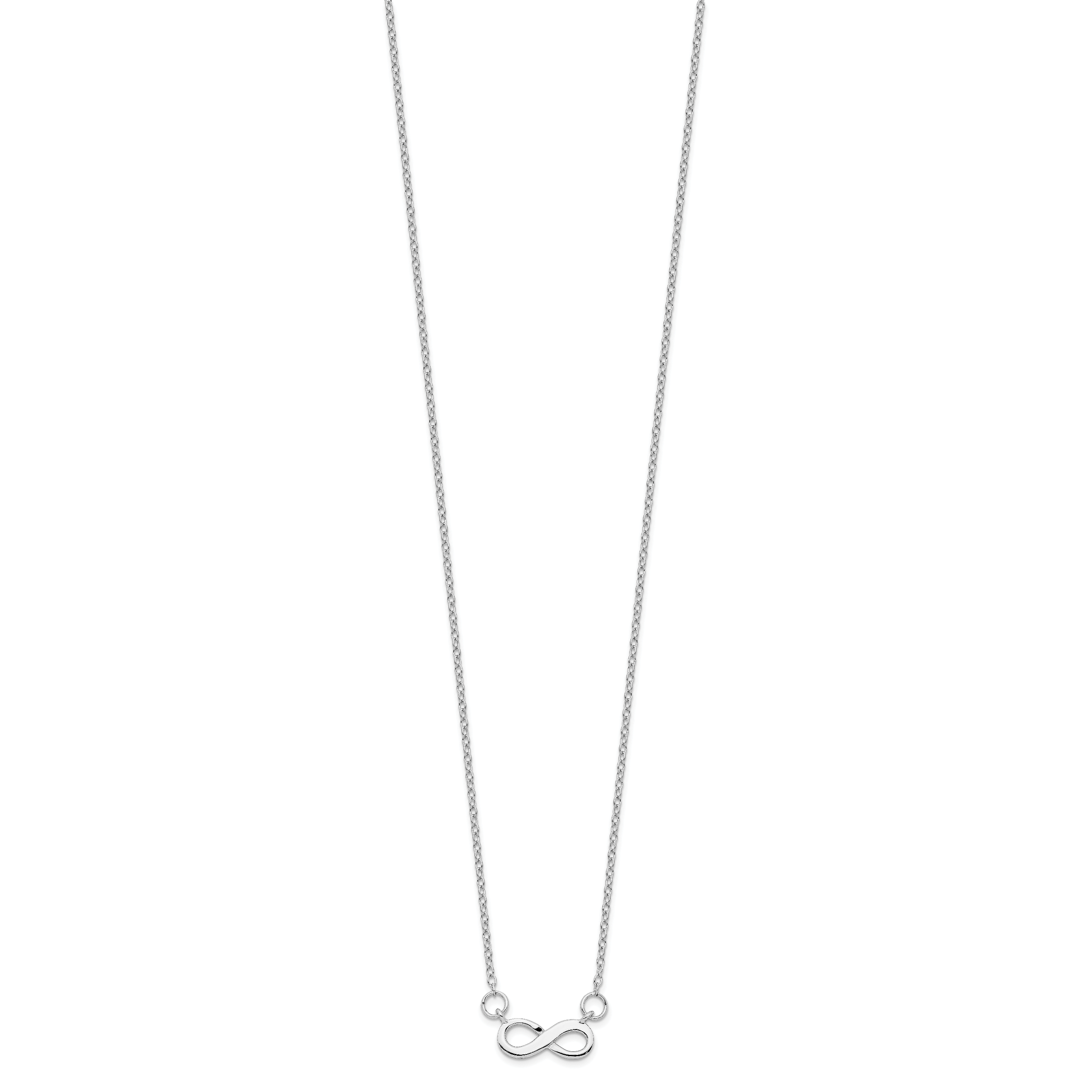 Sterling Silver Rhodium-plated With  2in ext. Infinity Necklace Secondary image