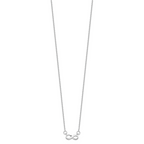Sterling Silver Rhodium-plated With  2in ext. Infinity Necklace
