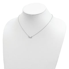Sterling Silver Rhodium-plated With  2in ext. Infinity Necklace