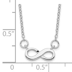 Sterling Silver Rhodium-plated With  2in ext. Infinity Necklace