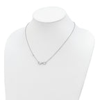 Sterling Silver Rhodium-plated CZ Infinity Knot Necklace