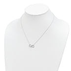 Sterling Silver Rhodium-plated CZ Infinity LOVE Necklace
