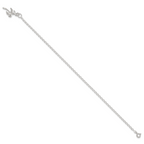 Sterling Silver 10inch Solid Polished Palm Tree Anklet