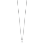 Sterling Silver Rhodium-plated With 2in ext. Polished Cross Necklace