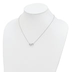Sterling Silver Rhodium-plated Handcuff Necklace