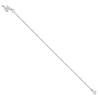 Sterling Silver 10inch Solid Polished Palm Tree Anklet