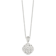 Sterling Silver Diamond Cut Fancy Necklace