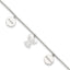 Sterling Silver Faith/Believe/Angel 9 inch Plus 1 inch Extender - Total 10 inch Anklet