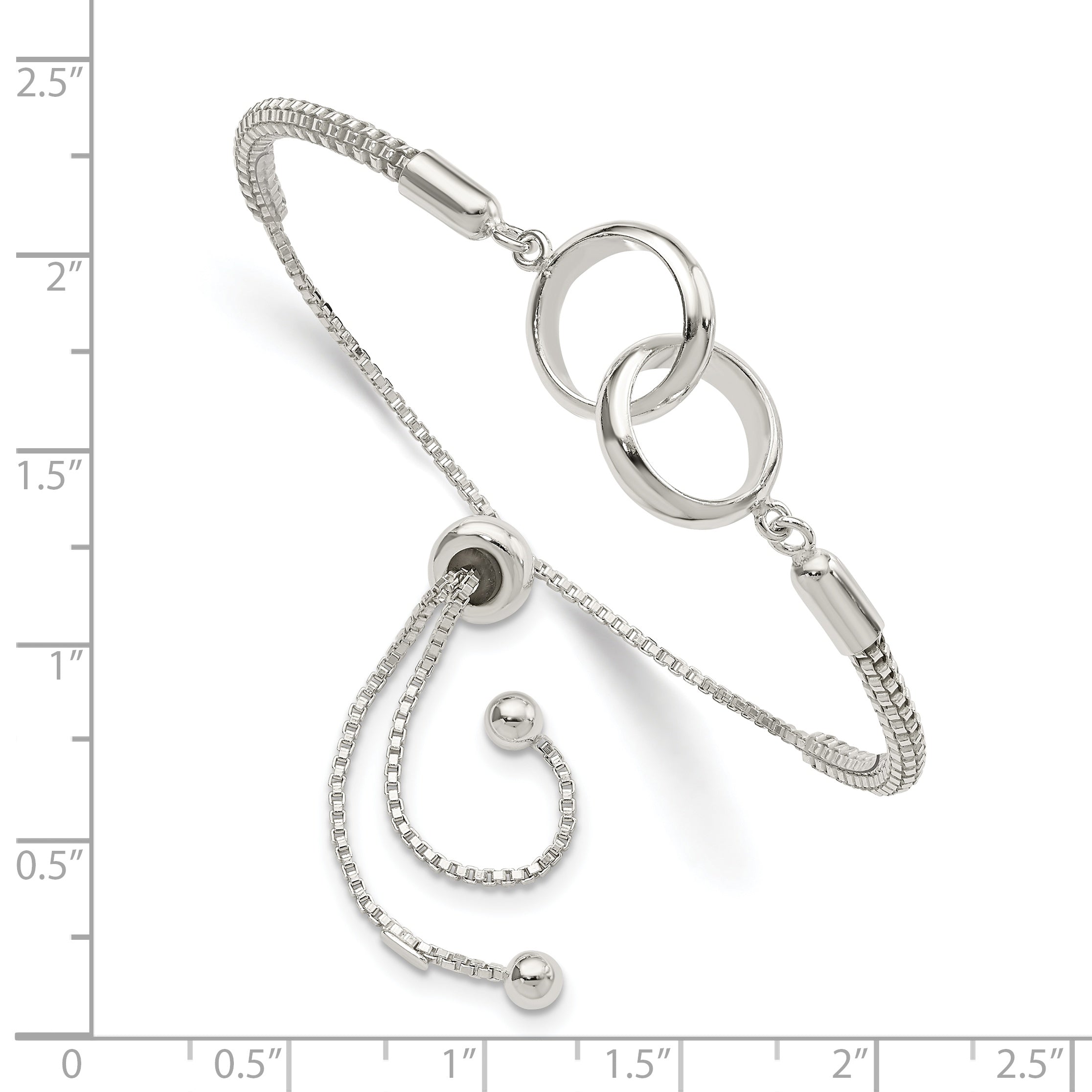 Sterling Silver Polished Adjustable Bracelet Secondary image
