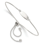 Sterling Silver Polished Bar Adjustable Bracelet