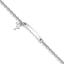 Sterling Silver RH-plated Cross Syn Pearl 5in Plus1in Ext. ID Bracelet
