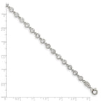 Sterling Silver Rhodium-plated With  1 in ext. CZ Bracelet