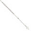Sterling Silver Beaded Cross Bracelet