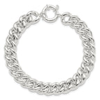 Sterling Silver Polished 10.7mm Curb Link 7.75 inch Bracelet