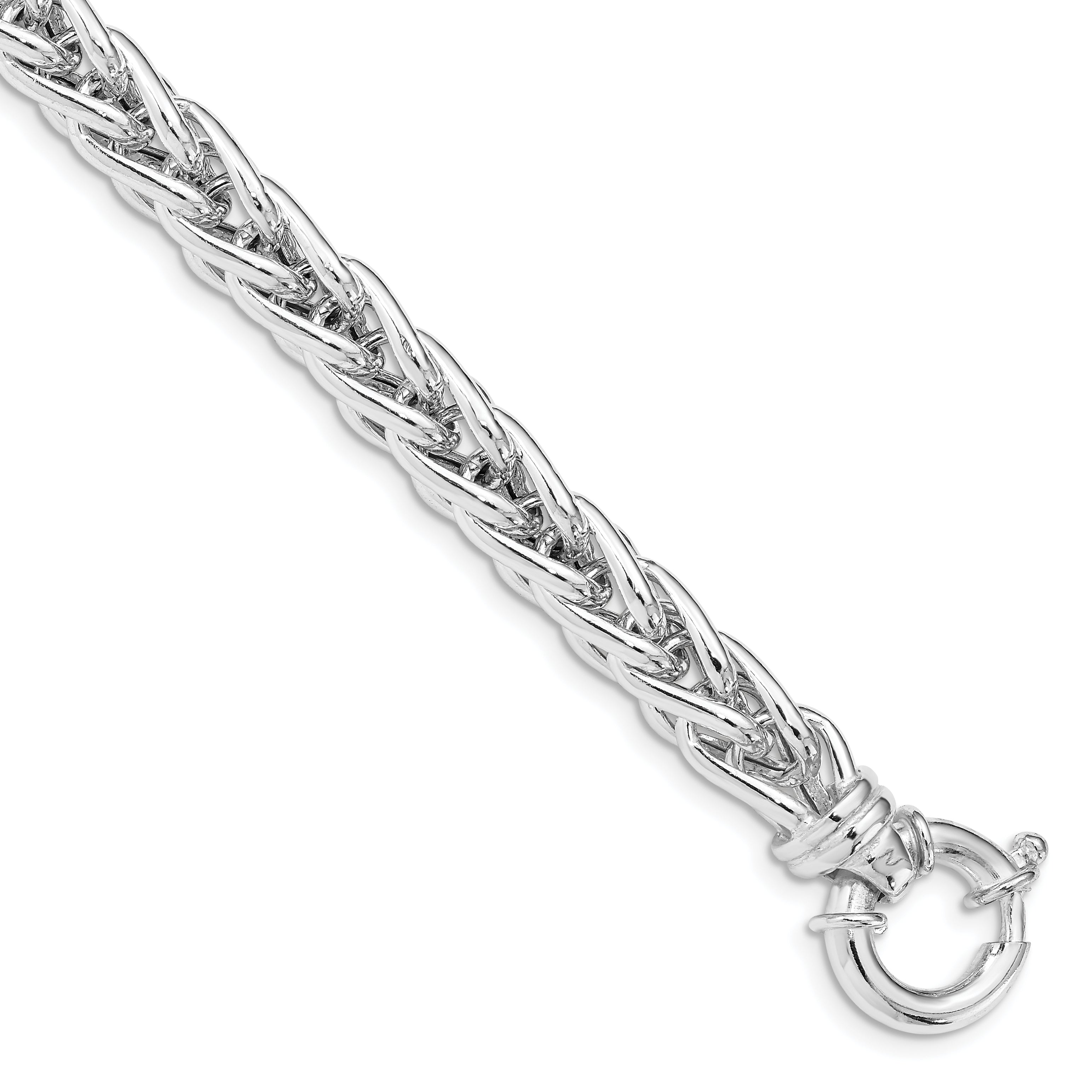 Sterling Silver Polished Spiga Fancy Link Bracelet Main image