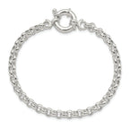 Sterling Silver Polished Rolo Fancy Bracelet