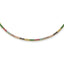 Prizma Sterling Silver Gold-tone 14K Flash Gold-plated 12 inch Colorful CZ Choker with 3 inch Extender