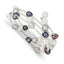 7-8mm Black, Grey and White Baroque Freshwater Cultured Pearl and Glass Beaded 3-row Warp Bracelet