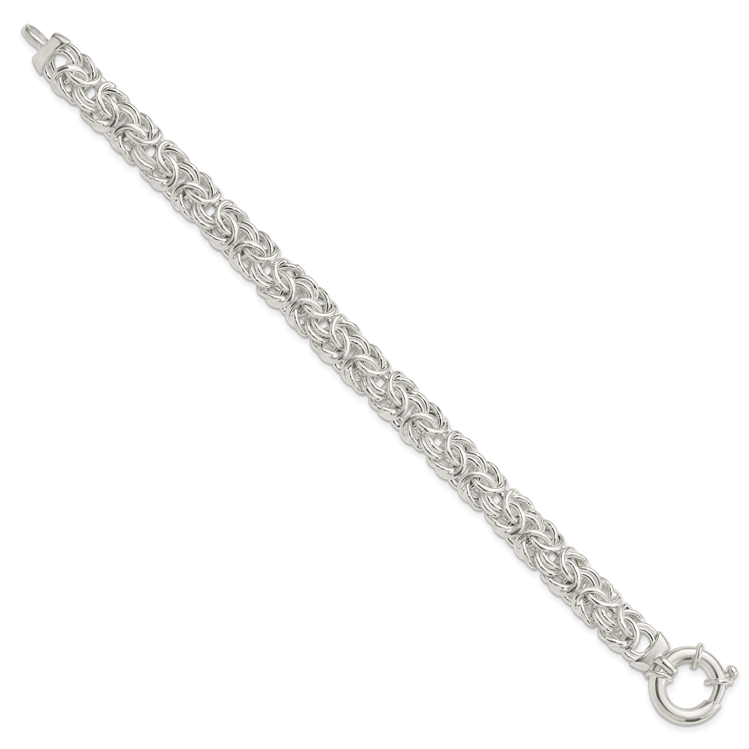 Sterling Silver Polished Byzantine Link Bracelet Secondary image