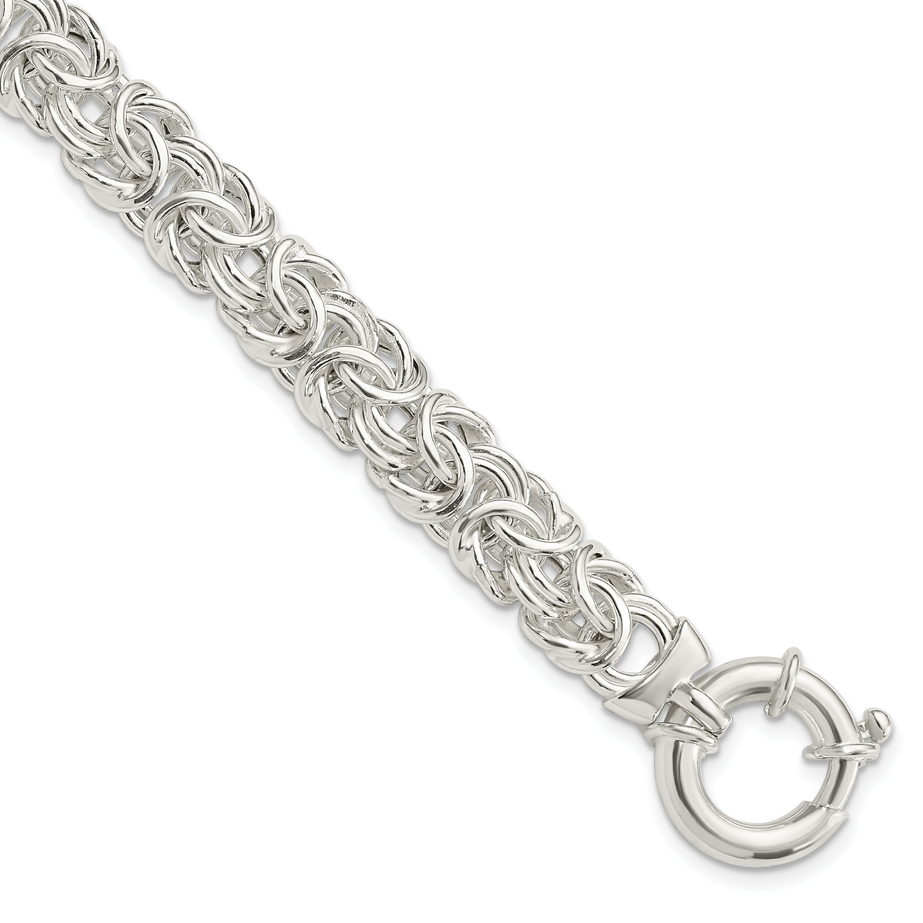 Sterling Silver Polished Byzantine Link Bracelet Main image