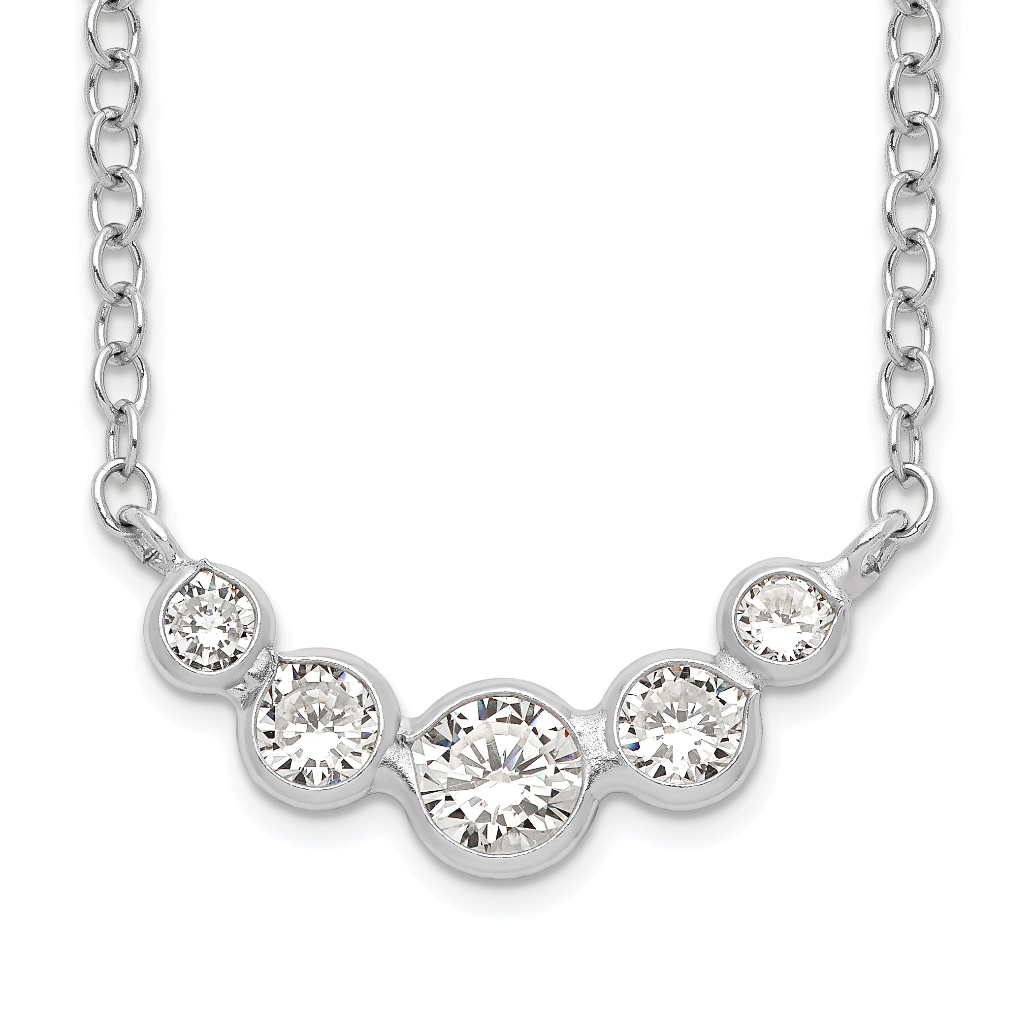 Sterling Silver CZ Necklace Main image