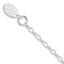 Sterling Silver Rhodium-plated Fancy Oval Disc Bracelet
