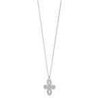 Sterling Silver CZ Cross Necklace