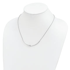 Sterling Silver Rhodium-plated Polished With  1 in ext. Necklace