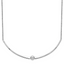 Sterling Silver Rhodium-plated Polished With  1 in ext. Necklace