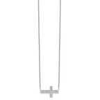 Sterling Silver CZ Cross Necklace